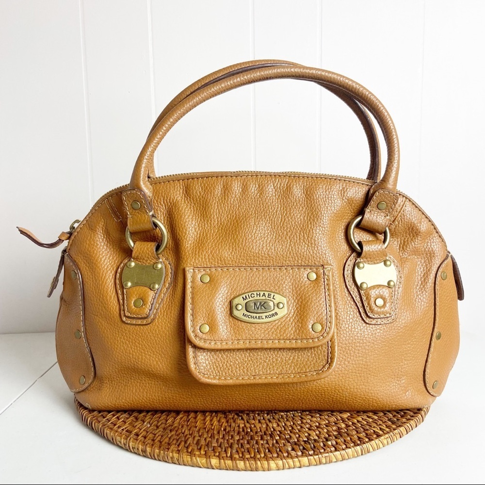 Vintage Michael Kors Leather Light Brown Shoulder Bag